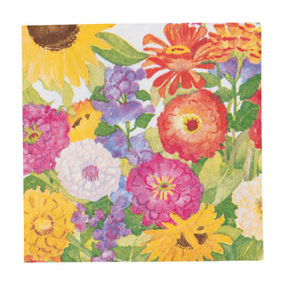 Caspari Midsummer Blooms Cocktail Napkins - 20 Per Package 18380C