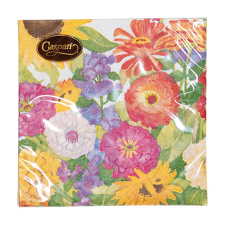 Caspari Midsummer Blooms Cocktail Napkins - 20 Per Package 18380C