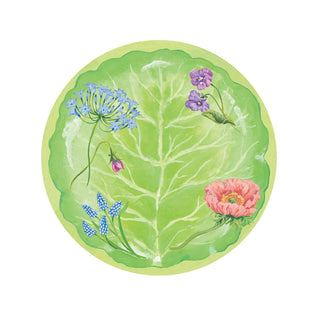 Caspari Floral Majolica Salad & Dessert Plates - 8 Per Package 18410SP