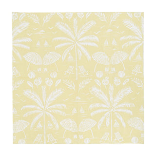 Caspari Palms And Parasols Key Lime Cocktail Napkins - 20 Per Package 18421C