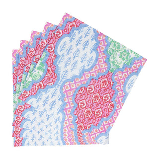 Caspari Provencale Cotton Pink Multi Luncheon Napkins - 20 Per Package 18440L