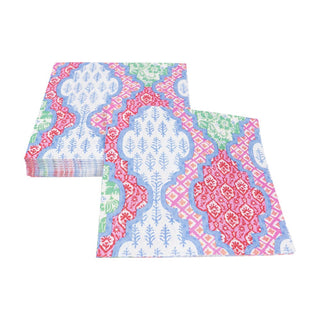 Caspari Provencale Cotton Pink Multi Luncheon Napkins - 20 Per Package 18440L