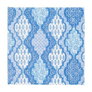 Caspari Provencale Cotton Blue Cocktail Napkins - 20 Per Package 18441C