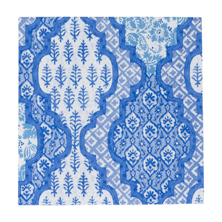 Caspari Provencale Cotton Blue Luncheon Napkins - 20 Per Package 18441L