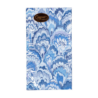 Caspari Marbled Ceramica Indigo Guest Towel Napkins - 15 Per Package 18451G