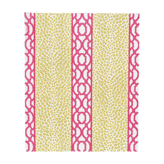 Caspari Knots And Spots Green & Fuchsia Guest Towel Napkins - 15 Per Package 18460G