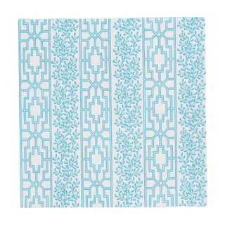 Caspari Coral And Trellis Robin's Egg Cocktail Napkins - 20 Per Package 18471C