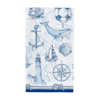 Caspari To The Lighthouse Guest Towel Napkins - 15 Per Package 18480G