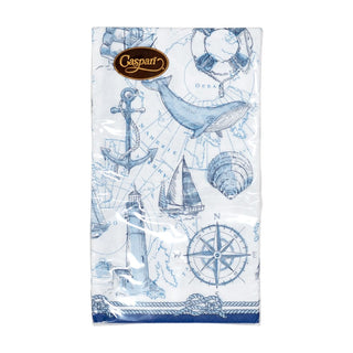 Caspari To The Lighthouse Guest Towel Napkins - 15 Per Package 18480G