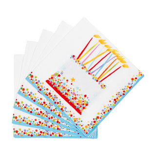 Caspari Birthday Cake Cocktail Napkins - 20 Per Package 18500C