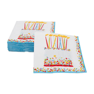 Caspari Birthday Cake Cocktail Napkins - 20 Per Package 18500C