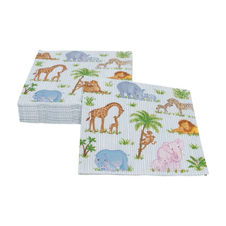 Caspari Safari Baby Cocktail Napkins - 20 Per Package 18510C