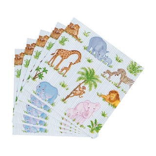 Caspari Safari Baby Cocktail Napkins - 20 Per Package 18510C