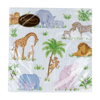 Caspari Safari Baby Luncheon Napkins - 20 Per Package 18510L