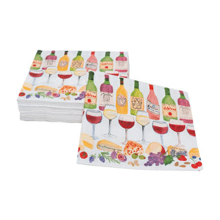 Caspari Wine Pairings Cocktail Napkins - 20 Per Package 18560C