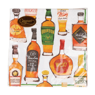 Caspari Whiskey Tasting Cocktail Napkins - 20 Per Package 18570C