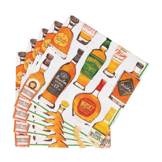 Caspari Whiskey Tasting Cocktail Napkins - 20 Per Package 18570C