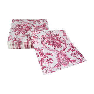 Caspari Romantic Toile Rose Luncheon Napkins - 20 Per Package 3301L