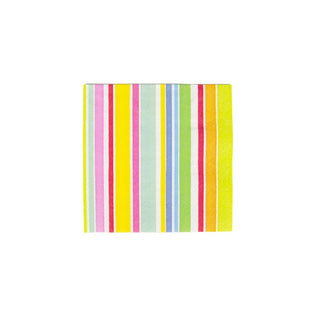 Caspari Cabana Stripe Bright Cocktail Napkins - 20 Per Package 4640C