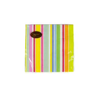 Caspari Cabana Stripe Bright Cocktail Napkins - 20 Per Package 4640C