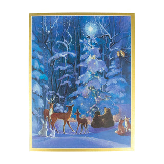 Caspari Forest Animals & Tree Boxed Christmas Cards - 15 Christmas Cards and Envelopes 83269