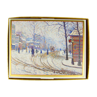 Caspari Boulevard De Clichy Boxed Christmas Cards - 15 Christmas Cards and Envelopes 84227