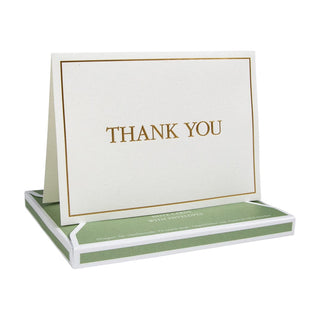 Caspari Thank You Gold Embossed Thank You Notes - 8 Note Cards And Envelopes 84643.44B