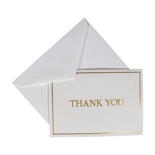 Caspari Thank You Gold Embossed Thank You Notes - 8 Note Cards And Envelopes 84643.44B