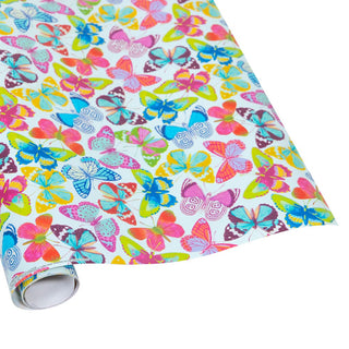 Caspari Butterflies Gift Wrapping Paper - 30" x 8' Roll 8819RC