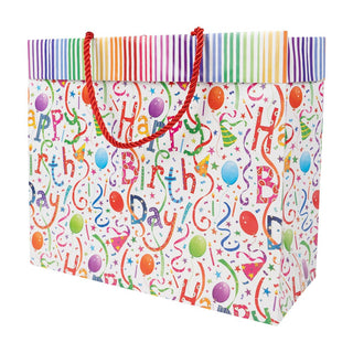 Caspari Happy Birthday Large Gift Bags - One Gift Bag Included 88230B3