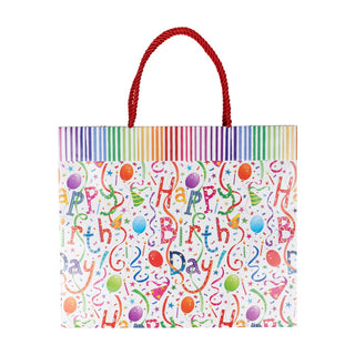 Caspari Happy Birthday Large Gift Bags - One Gift Bag Included 88230B3