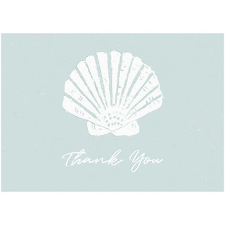 Caspari Seychelles Aqua Thank You Notes - 8 Note Cards And Envelopes 91608.44B