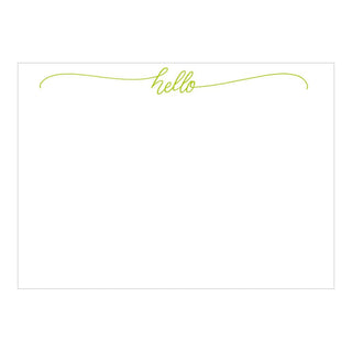 Caspari Hello Script Correspondence Cards - 12 Per Package 92614CCU12