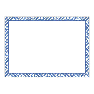 Caspari Fretwork Blue Correspondence Cards - 12 Per Package 92616CCU12