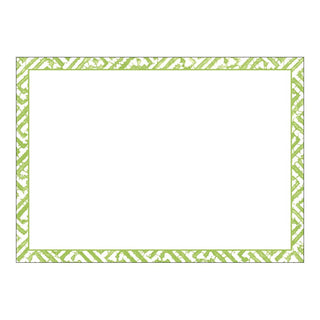 Caspari Fretwork Green Correspondence Cards - 12 Per Package 92617CCU12