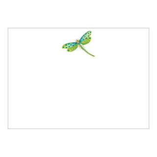 Caspari Jeweled Dragonfly Foil Correspondence Cards - 12 Per Package 92623CCU12