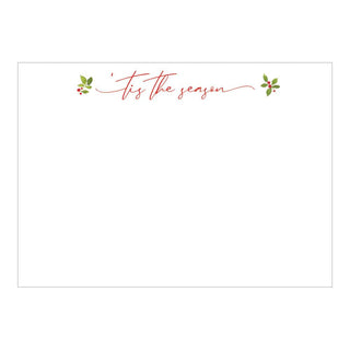 Caspari Tis The Season Correspondence Cards - 12 Per Package 92632CCU12