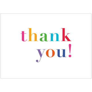 Caspari Colorful Thank You Thank You Notes - 8 Note Cards And Envelopes 93609.44B