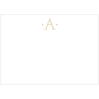 Caspari Caspari Antique Plain Letter A Foil Correspondence Cards - 12 Cards and Envelopes 93634CCU.A