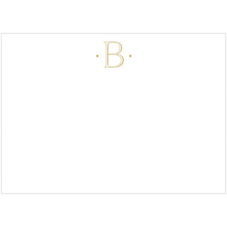 Caspari Caspari Antique Plain Letter B Foil Correspondence Cards - 12 Cards and Envelopes 93634CCU.B