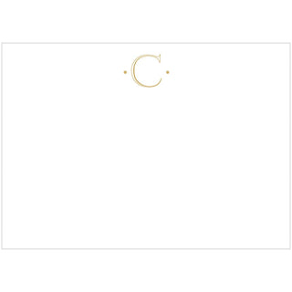 Caspari Caspari Antique Plain Letter C Foil Correspondence Cards - 12 Cards and Envelopes 93634CCU.C