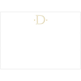 Caspari Caspari Antique Plain Letter D Foil Correspondence Cards - 12 Cards and Envelopes 93634CCU.D