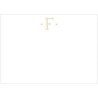 Caspari Caspari Antique Plain Letter F Foil Correspondence Cards - 12 Cards and Envelopes 93634CCU.F