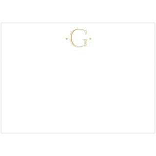 Caspari Caspari Antique Plain Letter G Foil Correspondence Cards - 12 Cards and Envelopes 93634CCU.G