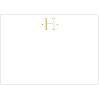 Caspari Caspari Antique Plain Letter H Foil Correspondence Cards - 12 Cards and Envelopes 93634CCU.H