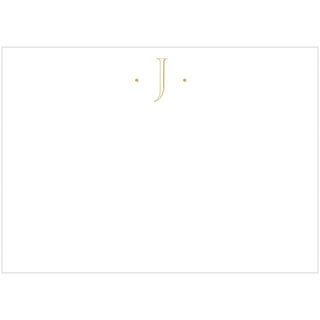 Caspari Caspari Antique Plain Letter J Foil Correspondence Cards - 12 Cards and Envelopes 93634CCU.J