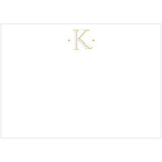 Caspari Caspari Antique Plain Letter K Foil Correspondence Cards - 12 Cards and Envelopes 93634CCU.K