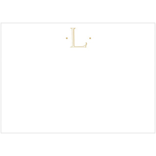 Caspari Caspari Antique Plain Letter L Foil Correspondence Cards - 12 Cards and Envelopes 93634CCU.L