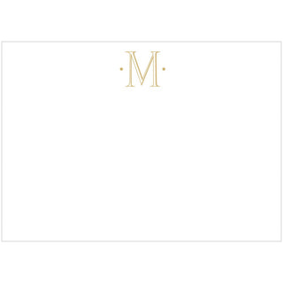 Caspari Caspari Antique Plain Letter M Foil Correspondence Cards - 12 Cards and Envelopes 93634CCU.M