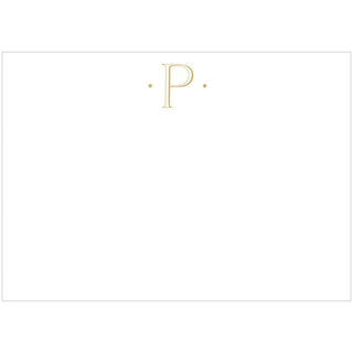 Caspari Caspari Antique Plain Letter P Foil Correspondence Cards - 12 Cards and Envelopes 93634CCU.P